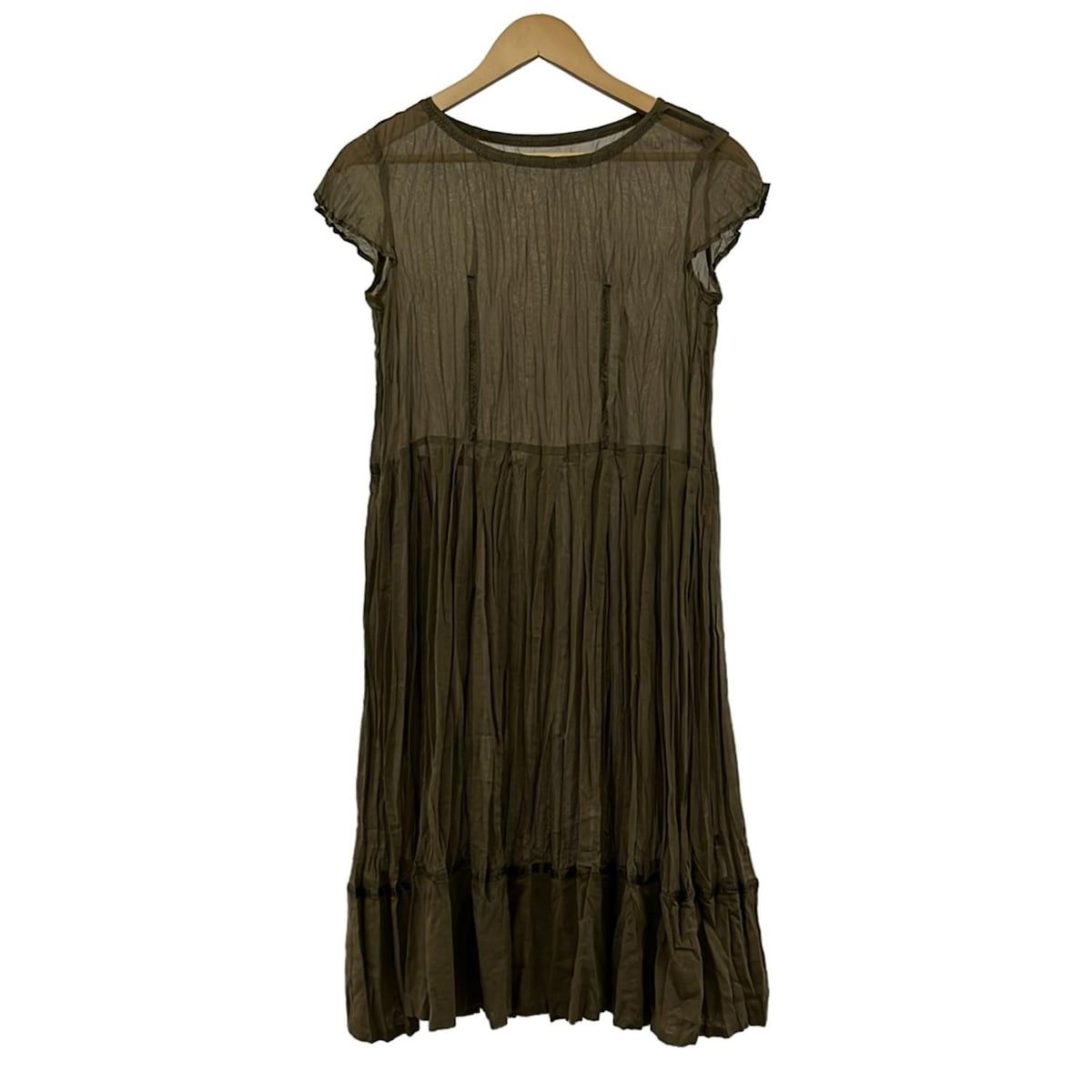 美品　HIROKO BIS ヒロコビス　ロングワンピース カーキ　11 HIROKO BIS(ヒロコビス) ワンピース サイズ9 M レディース美品 カーキ