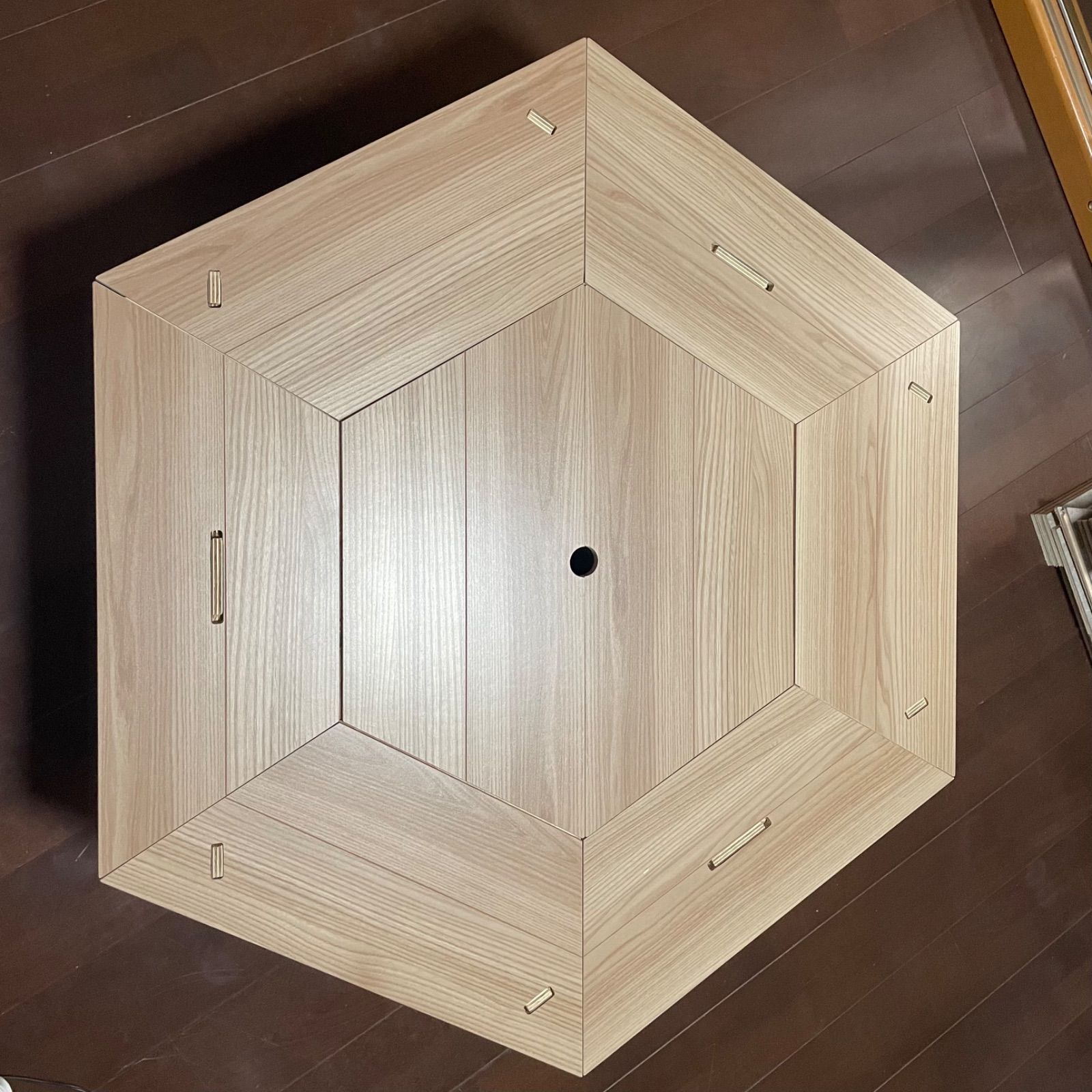 天板付ヘキサテーブル/ヘキサゴンテーブル/キャンプテーブル/囲炉裏