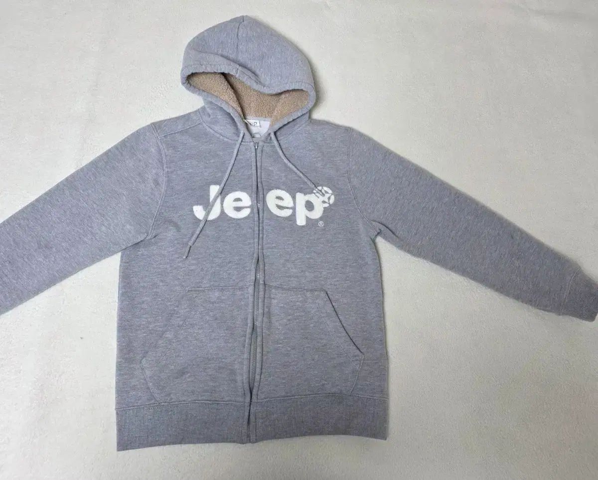 人気SALE，セール Jeep ジープ 起毛 フードジップアップ グレー メンズ95 M