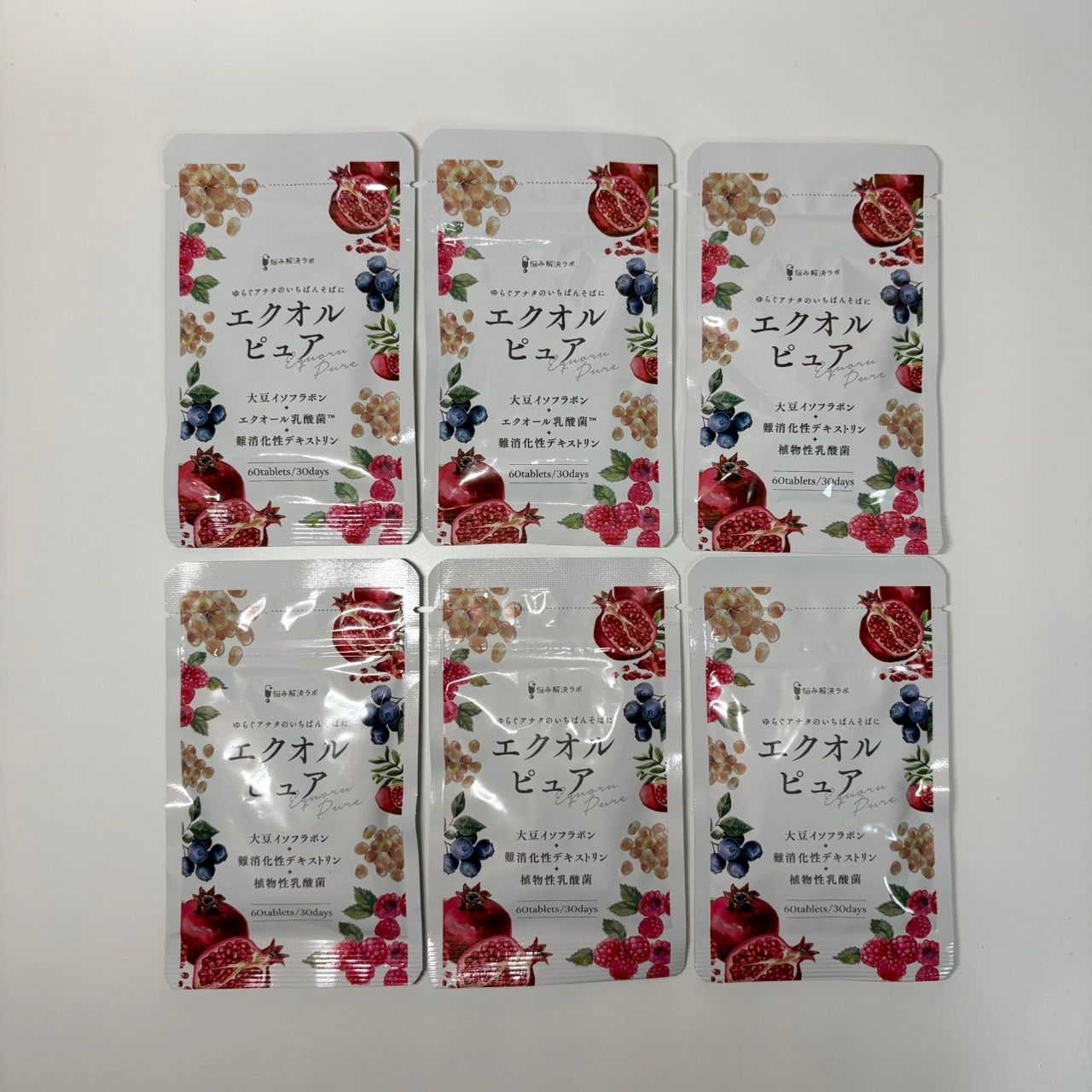 6個セット エクオルピュア 30日分 エクオール 乳酸菌 100mg アグリコン 