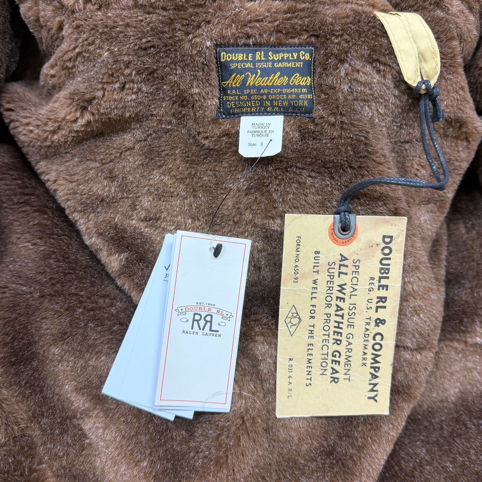参考上代201300円 未使用 RRL ファージャケット パーカー コー ダブル