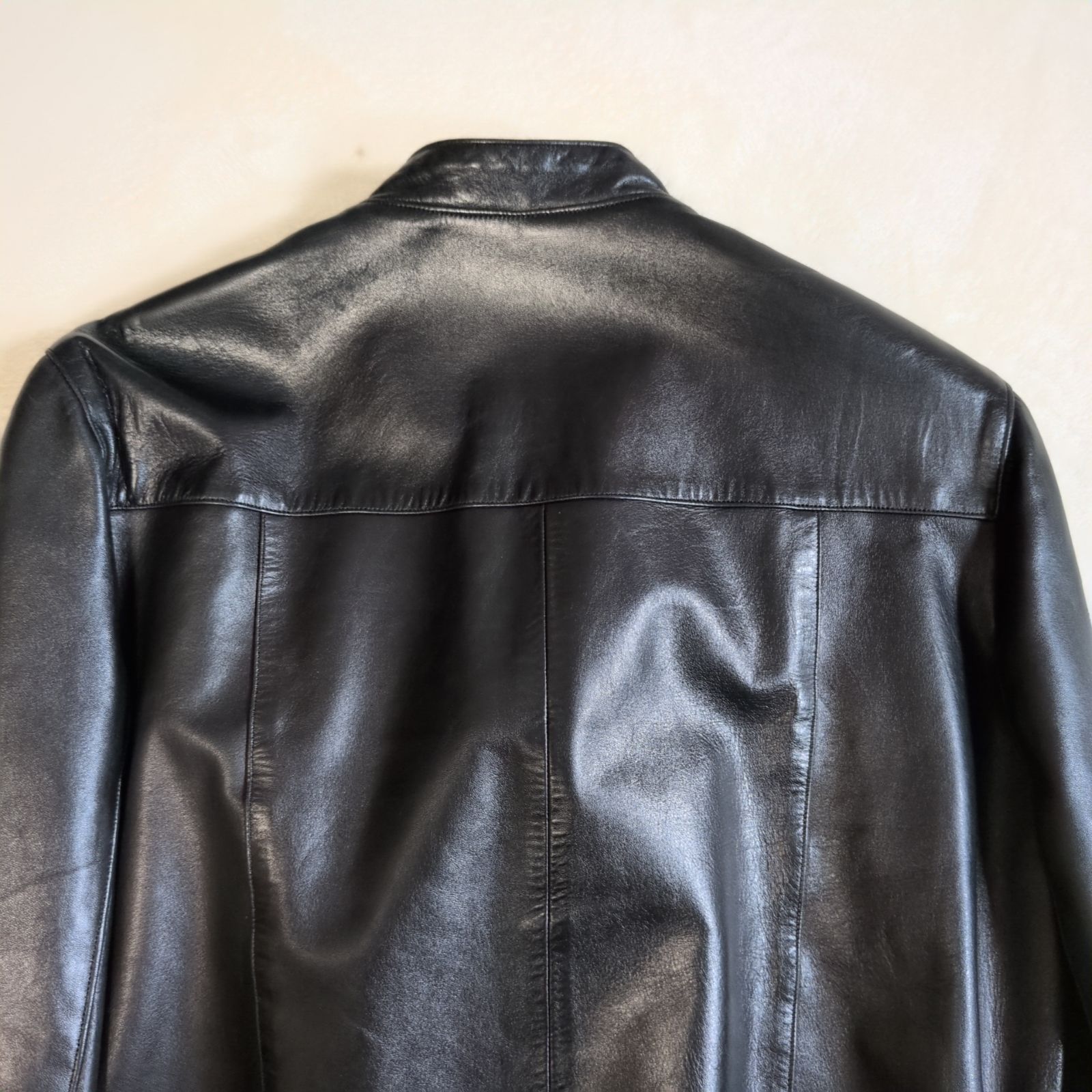 名作✨ agnesb. アニエスベー ラムレザー ナポレオンジャケット 羊革