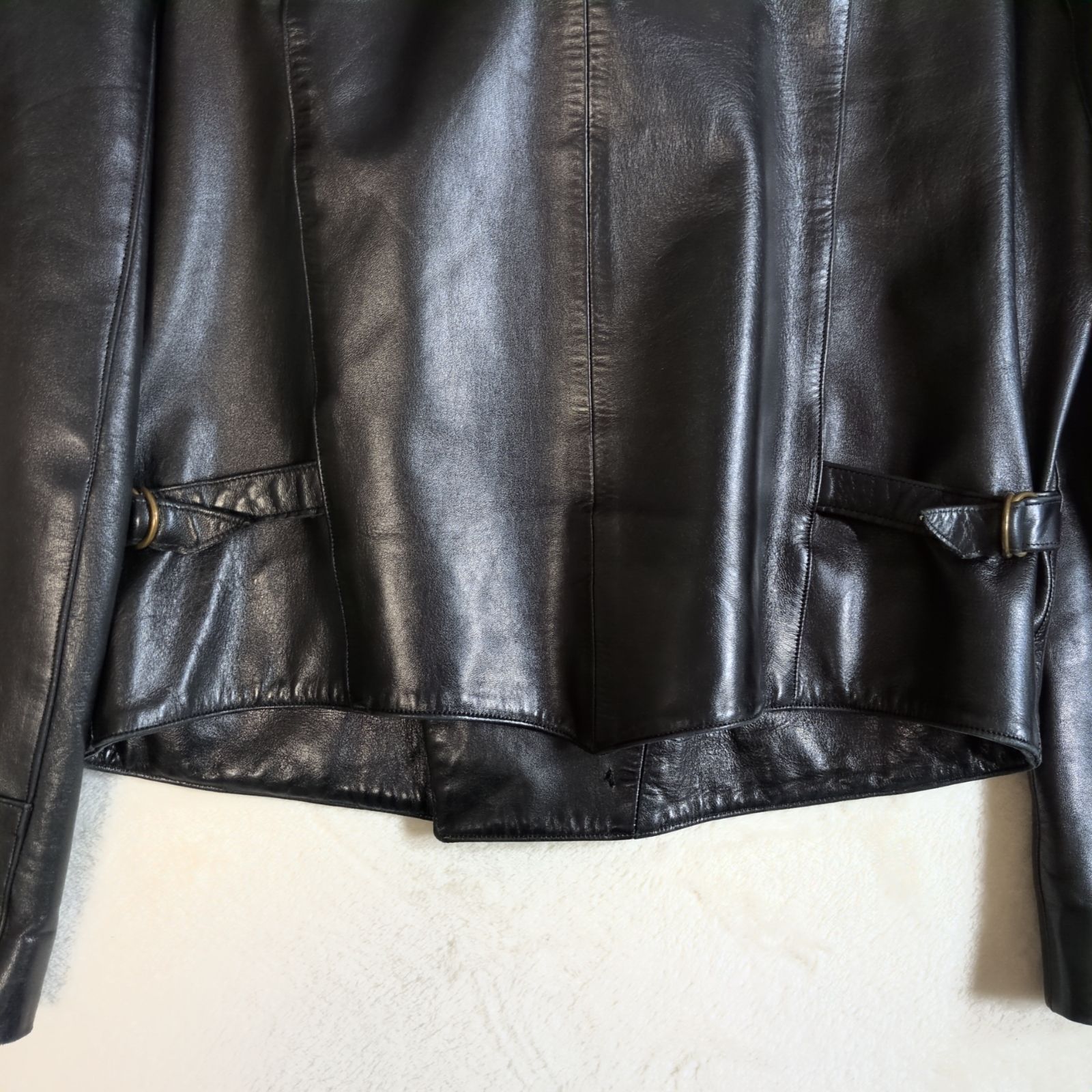 名作✨ agnesb. アニエスベー ラムレザー ナポレオンジャケット 羊革