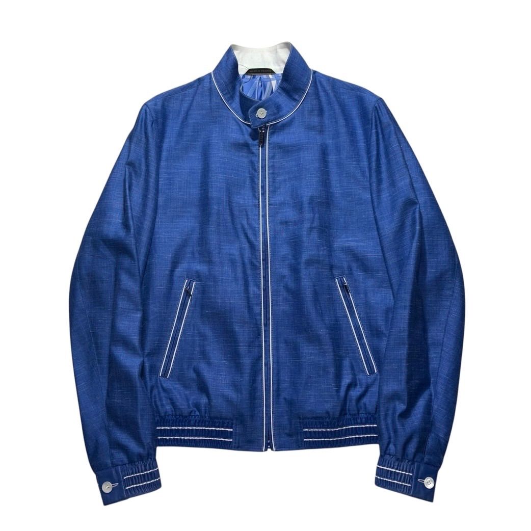 ZILLI leather switching cashmere silk drizzler jacket - メルカリ