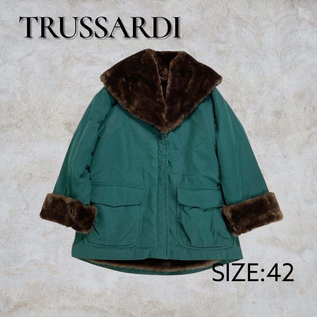 TRUSSARDI トラサルディ ファーコート ウィメンズ サイズ42 イタリア製