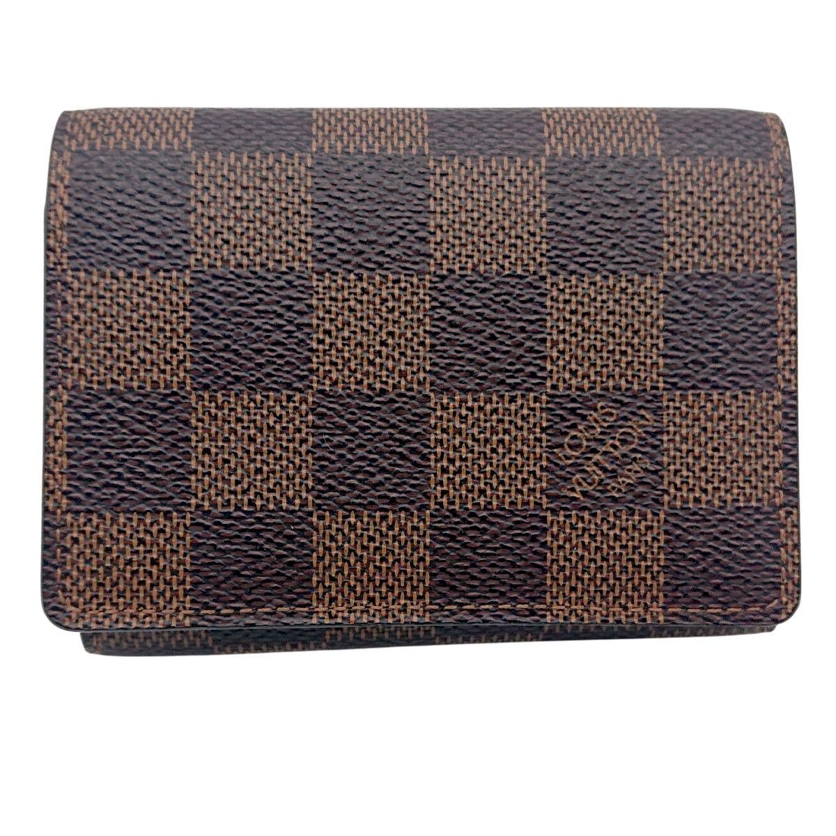 ルイヴィトン　ダミエ　アンヴェロップカルトドゥヴィジット　名刺入れ　ブラウン LOUIS VUITTON ダミエ 名刺入れ アンヴェロップ カルト ドゥ