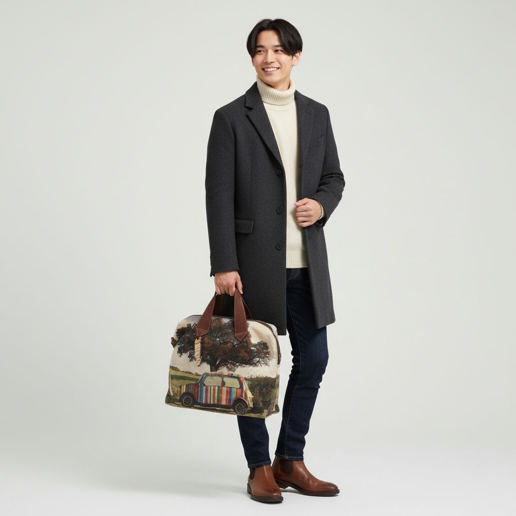 希少 Paul Smith ポールスミス ミニクーパー キャンバス レザー トート