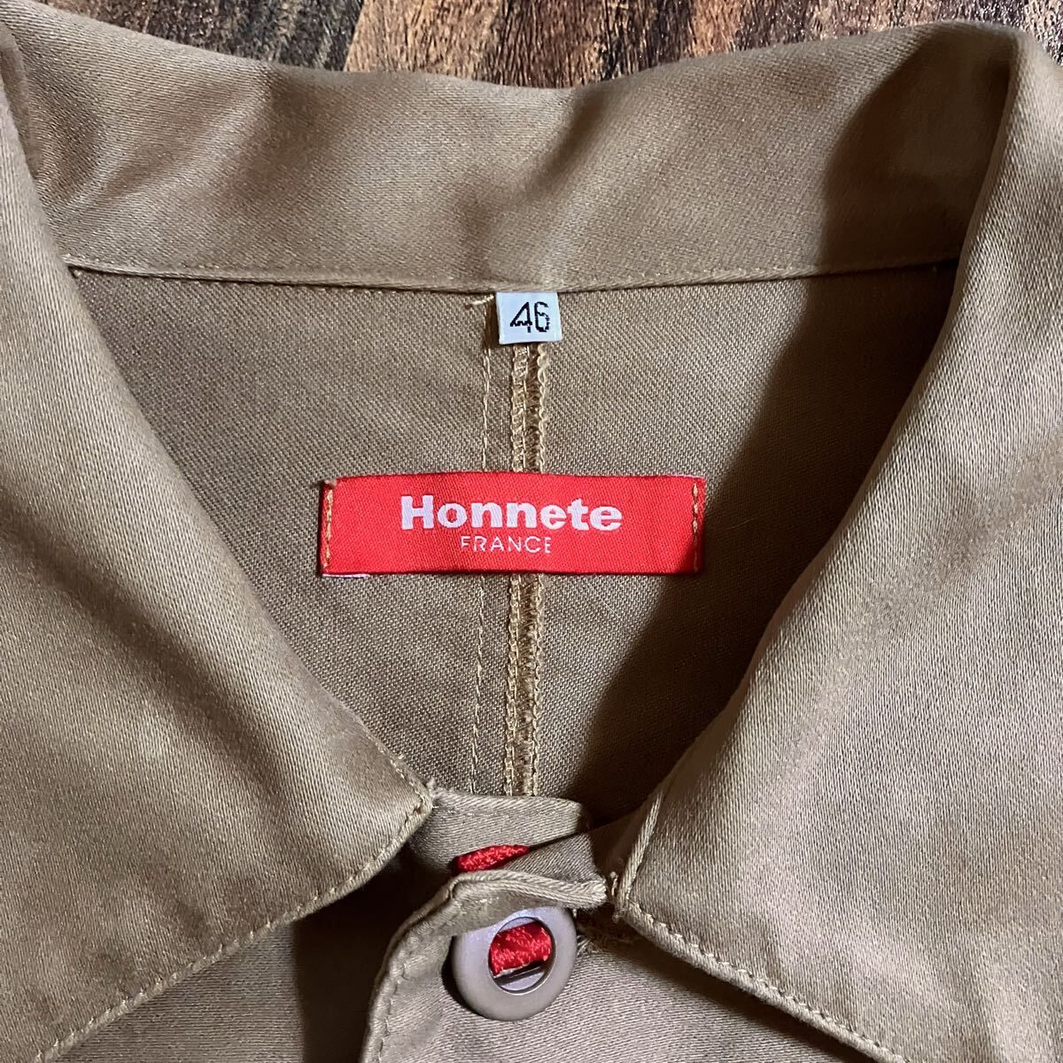 Honnete オネット フランス製 コットン モールスキン マルチポケット 