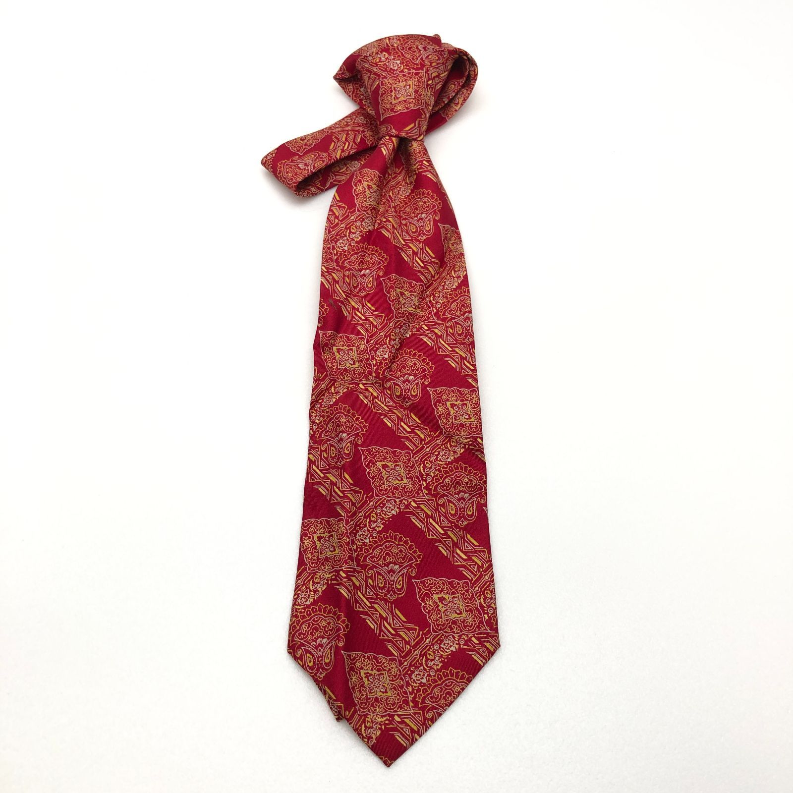 Christian Dior Monsieur ネクタイ 絹 シルク 赤 レッド クリスチャン