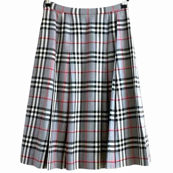 Burberrys バーバリー グレー ノバチェック ウール スカート 11 - メルカリ