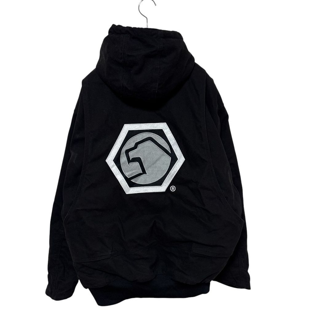 BERNE】 企業ロゴ刺繡 裏ボア ダックアクティブジャケット ワーク 作業