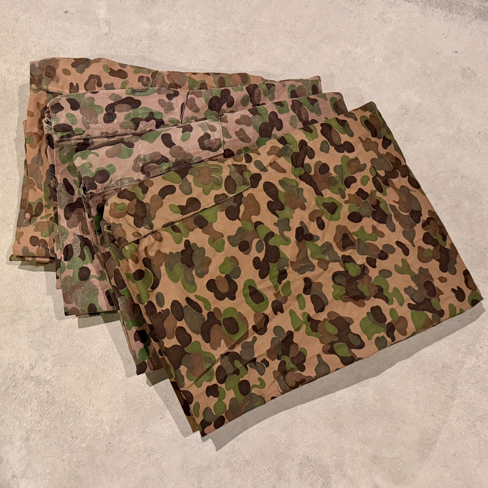 ①4枚セット 軍幕 オーストリア軍 スワンプカモ ポンチョ テント