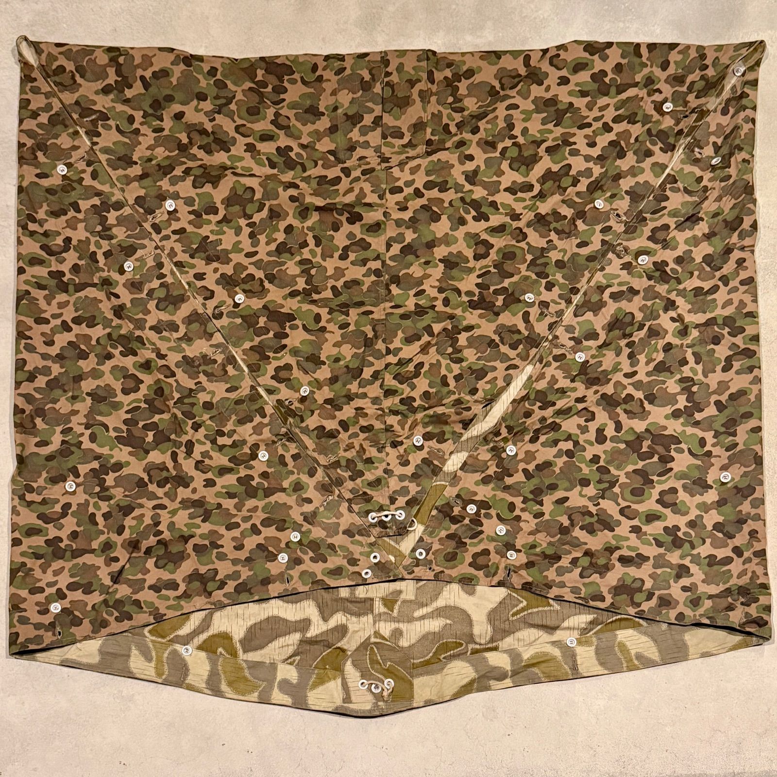 ①4枚セット 軍幕 オーストリア軍 スワンプカモ ポンチョ テント