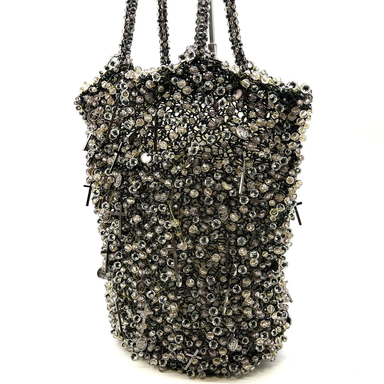 良品】ANTEPRIMA アンテプリマ ビジュー ハンドバッグ ビーズ