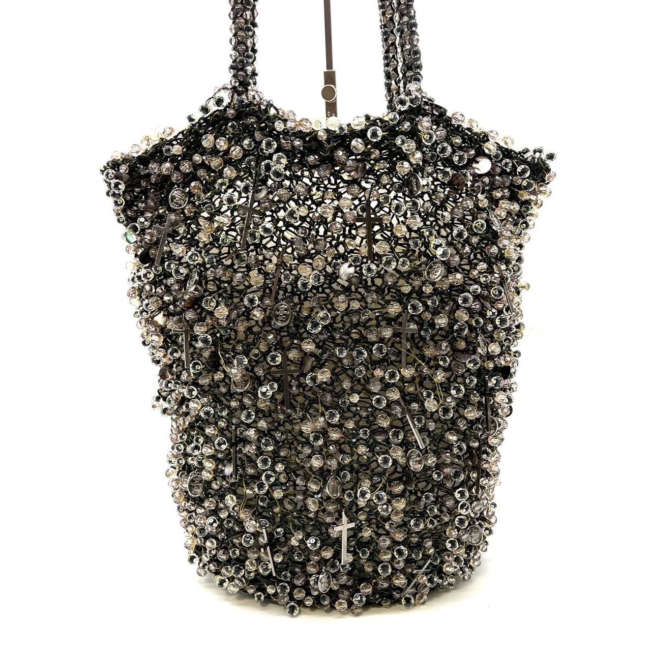 良品】ANTEPRIMA アンテプリマ ビジュー ハンドバッグ ビーズ