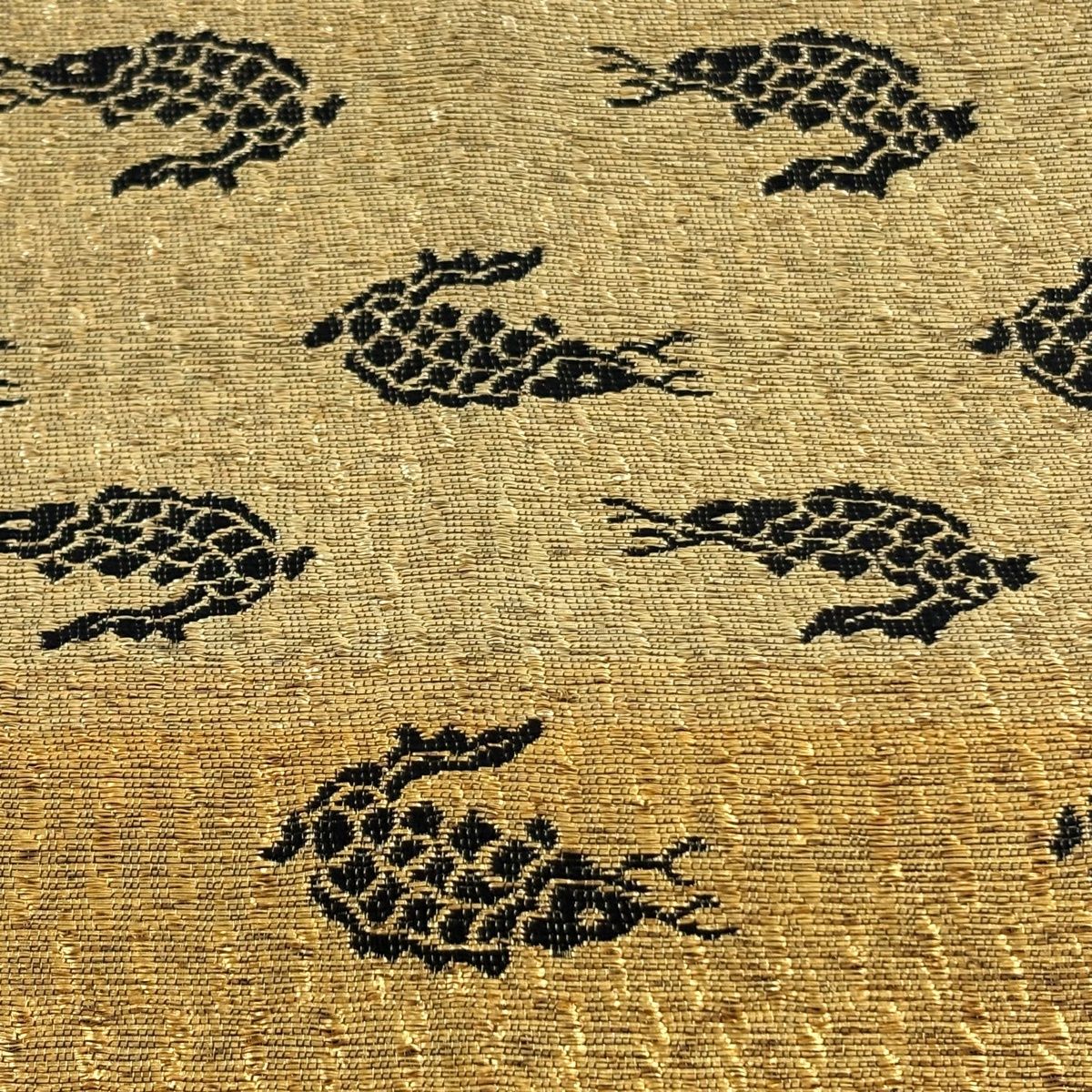 美品】 袋帯 逸品 誉田屋源兵衛 落款 鯉 箔 金糸 金色 六通 正絹