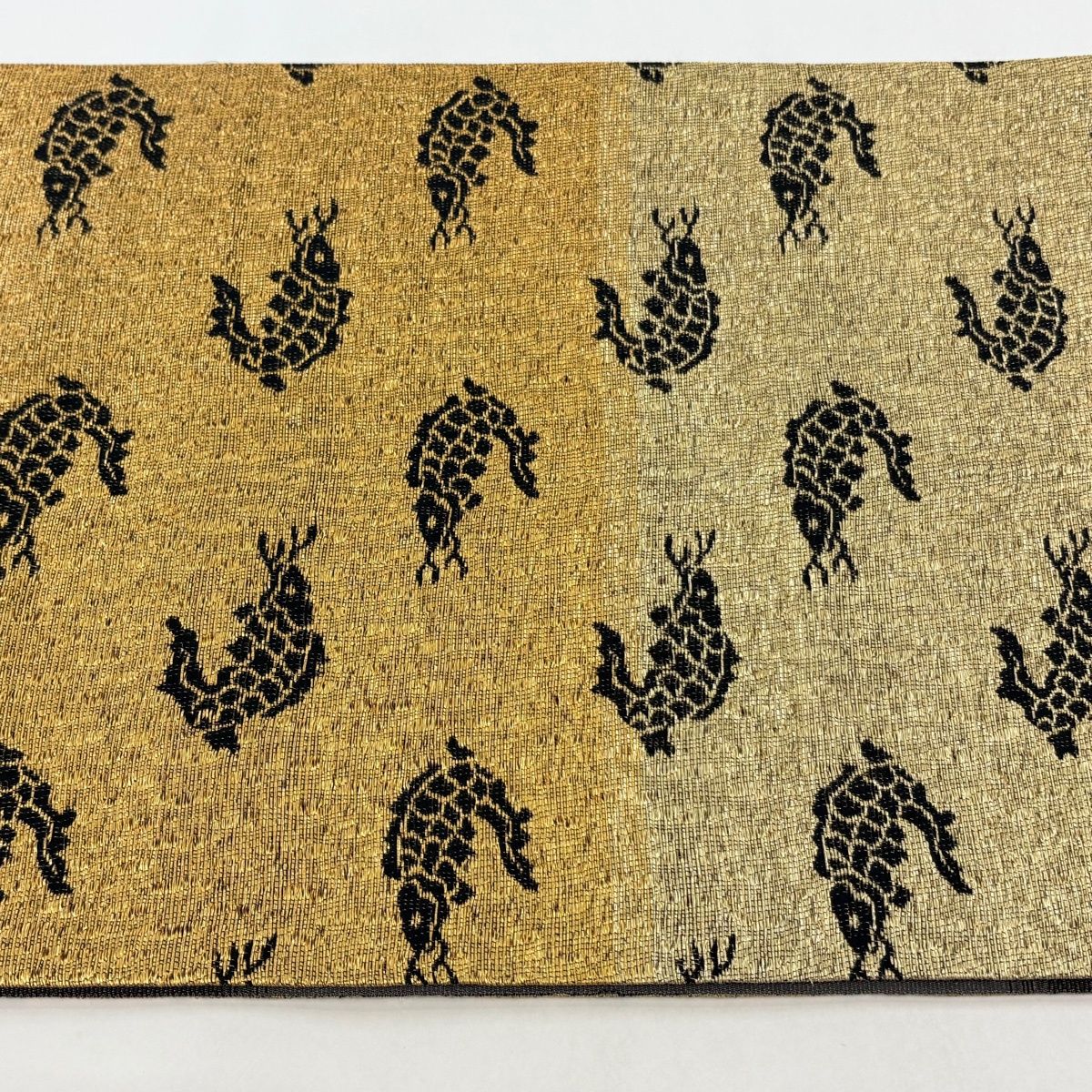 美品】 袋帯 逸品 誉田屋源兵衛 落款 鯉 箔 金糸 金色 六通 正絹