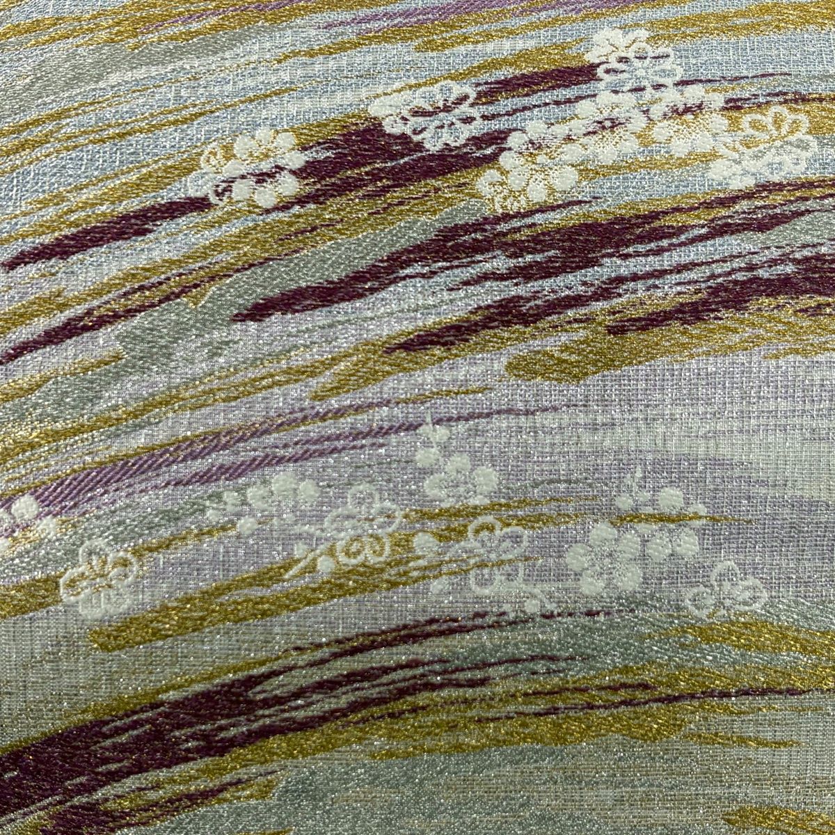 美品】 袋帯 逸品 じゅらく 落款 じゅらく帝王紫 菊 楓 金銀糸