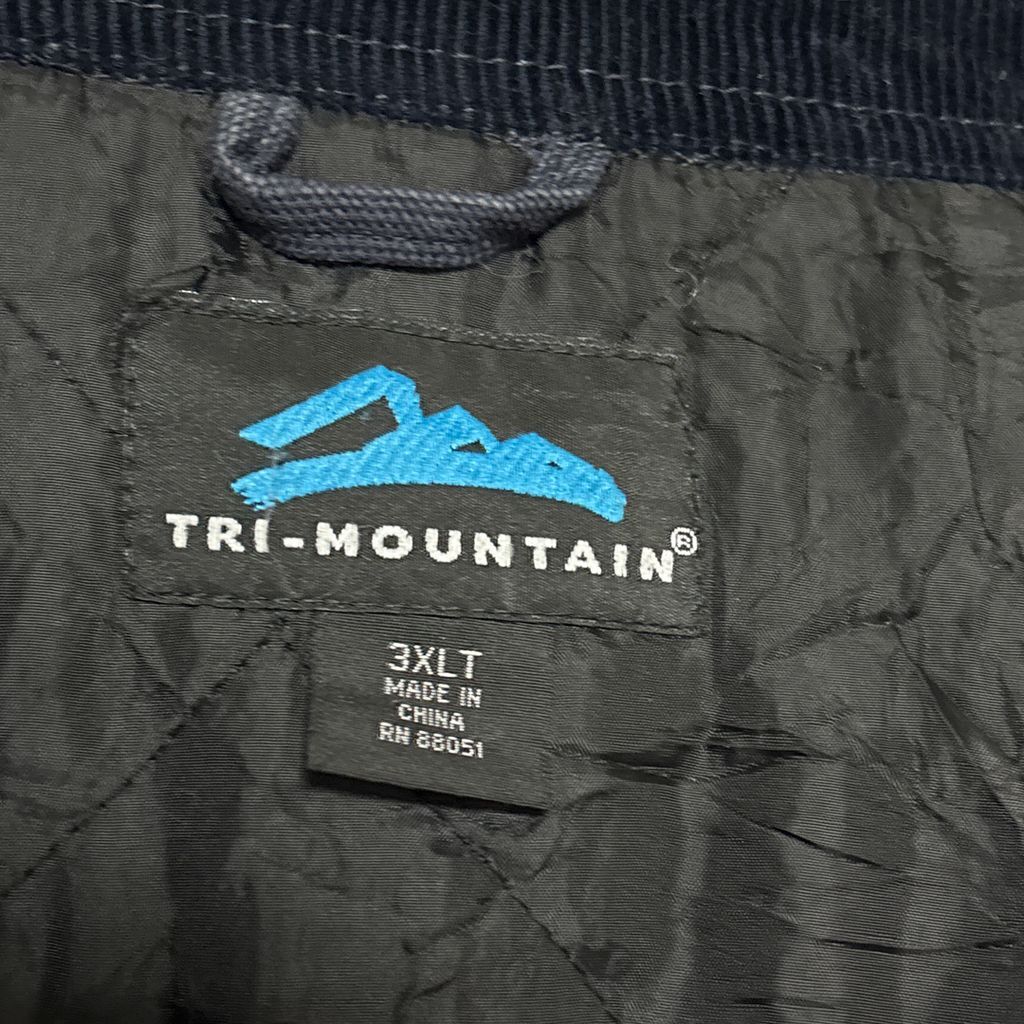 Tri-Mountain】 中綿キルティングライナー コーデュロイ襟 ダック