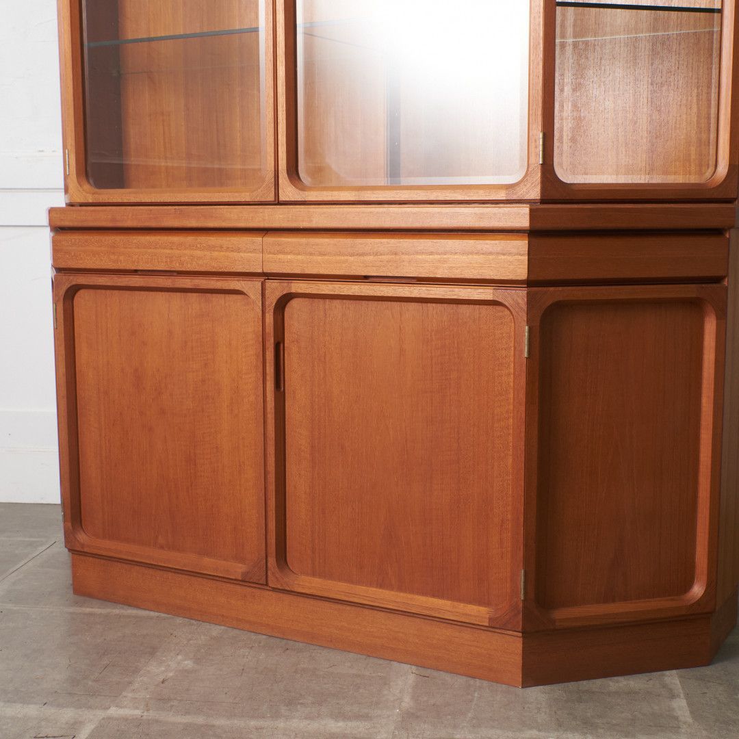 日田工芸 チーク maxim ガラス キャビネット 飾り棚 HITAKOUGEI