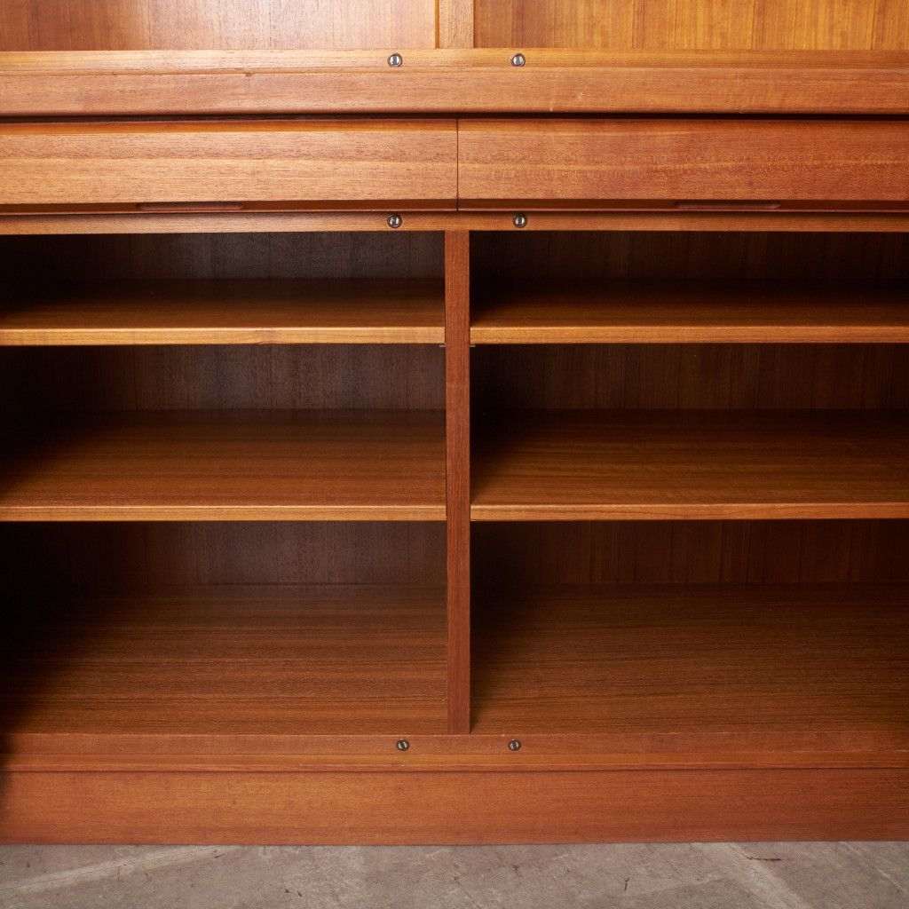 日田工芸 チーク maxim ガラス キャビネット 飾り棚 HITAKOUGEI