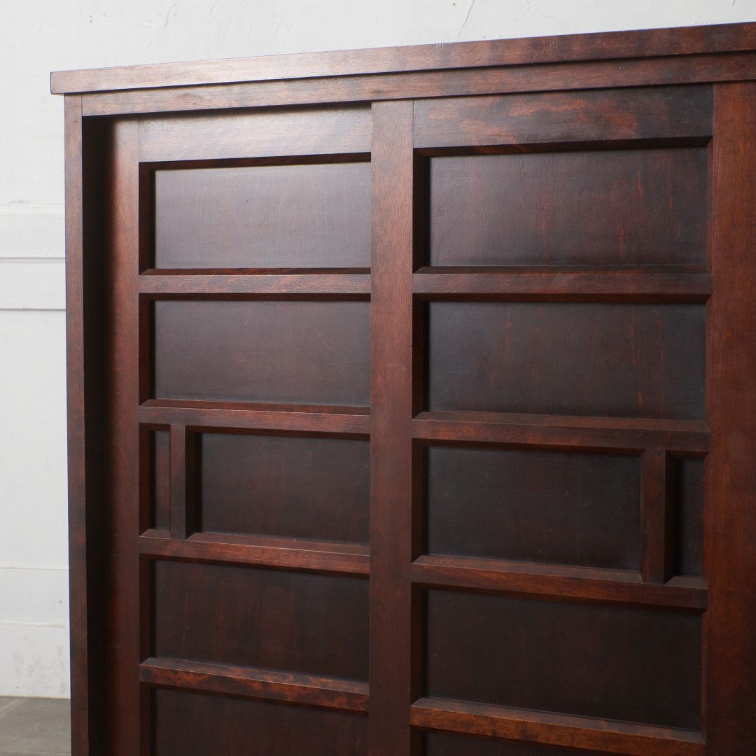 松本民芸家具　下駄箱　USED　再塗装済 松本民芸家具 下駄箱 シューズボックス ミズメザクラ 無垢材