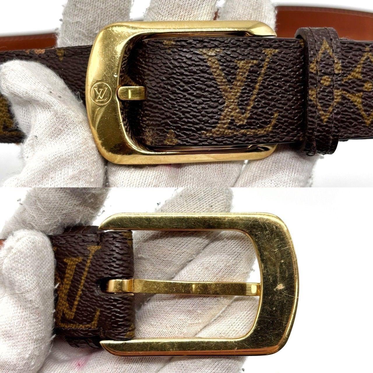 良品】LOUIS VUITTON ルイヴィトン ベルト 80 サンチュール エリプス 