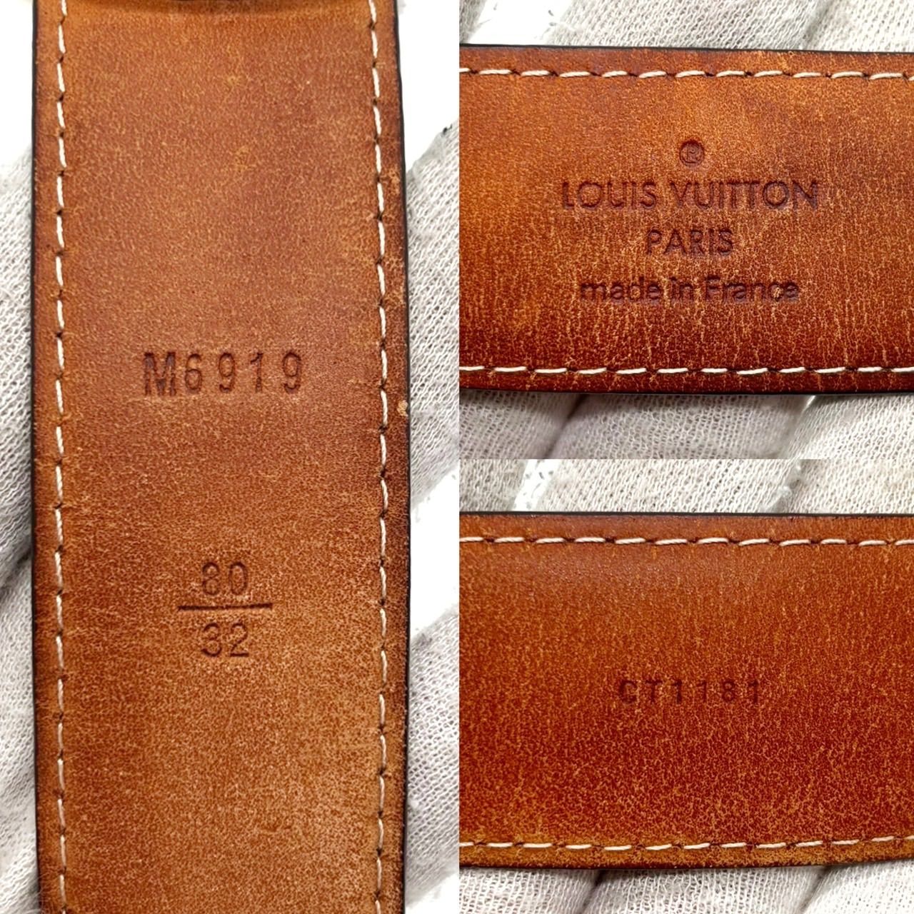 良品】LOUIS VUITTON ルイヴィトン ベルト 80 サンチュール エリプス 