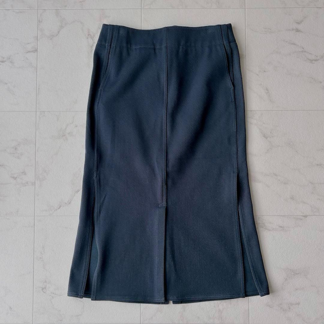 美品 LEMAIRE ルメール ウールコットン スカート ブルーグレー