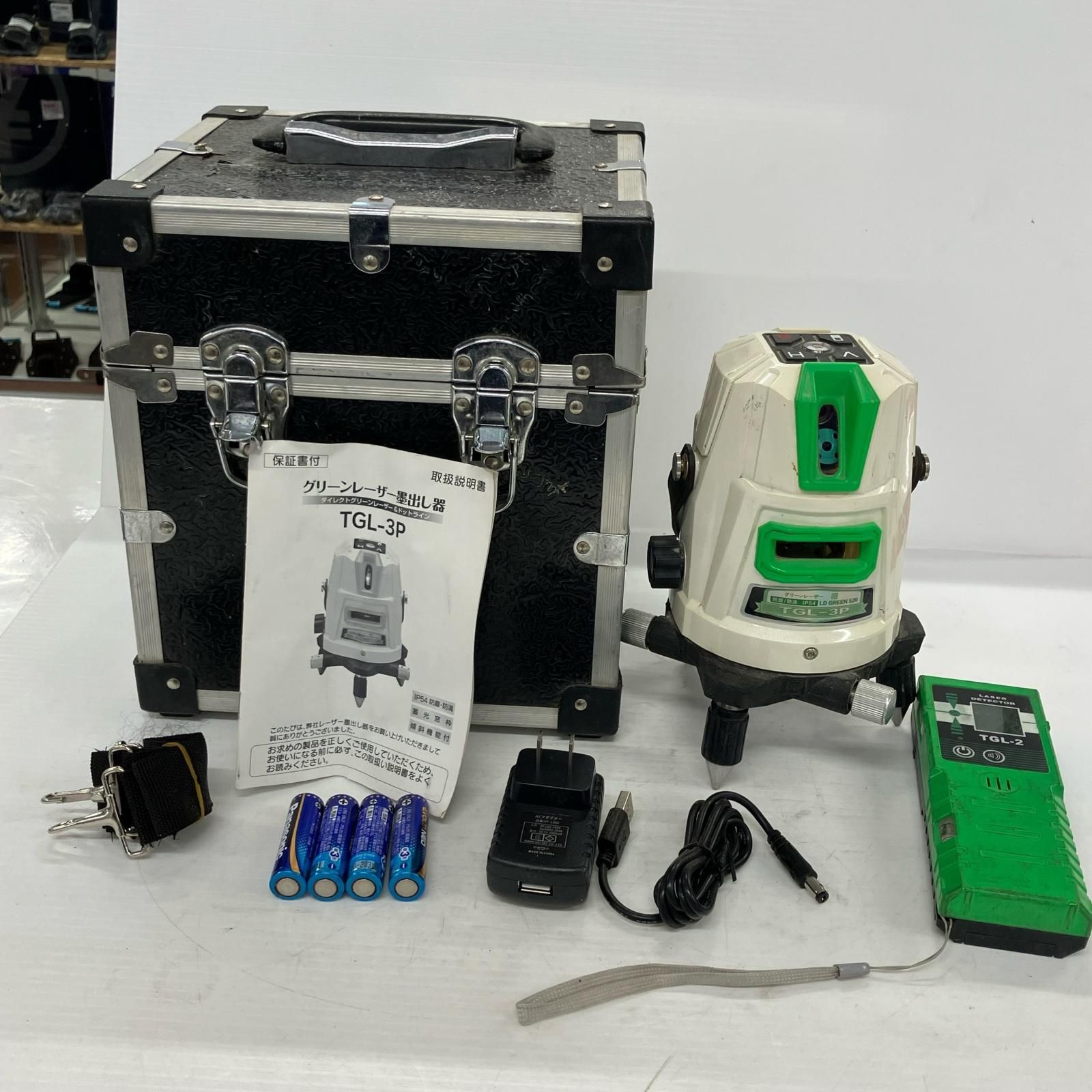 TAKAGI レーザー墨出し器 TGL-3P 黄緑 受光器付き 緑レーザー - メルカリ