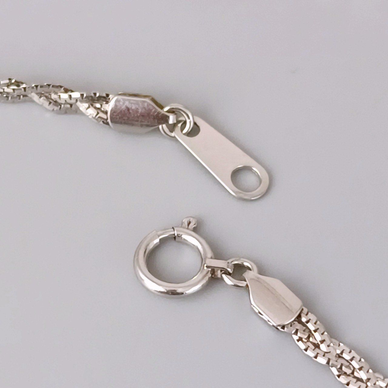 Pt850 プラチナ 男女兼用 ジュエリーマキ 2連ブレス 2.81g 18.5