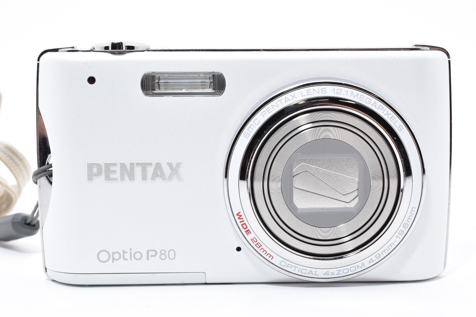 美品】ペンタックス PENTAX Optio P80 ホワイト コンパクトデジタル
