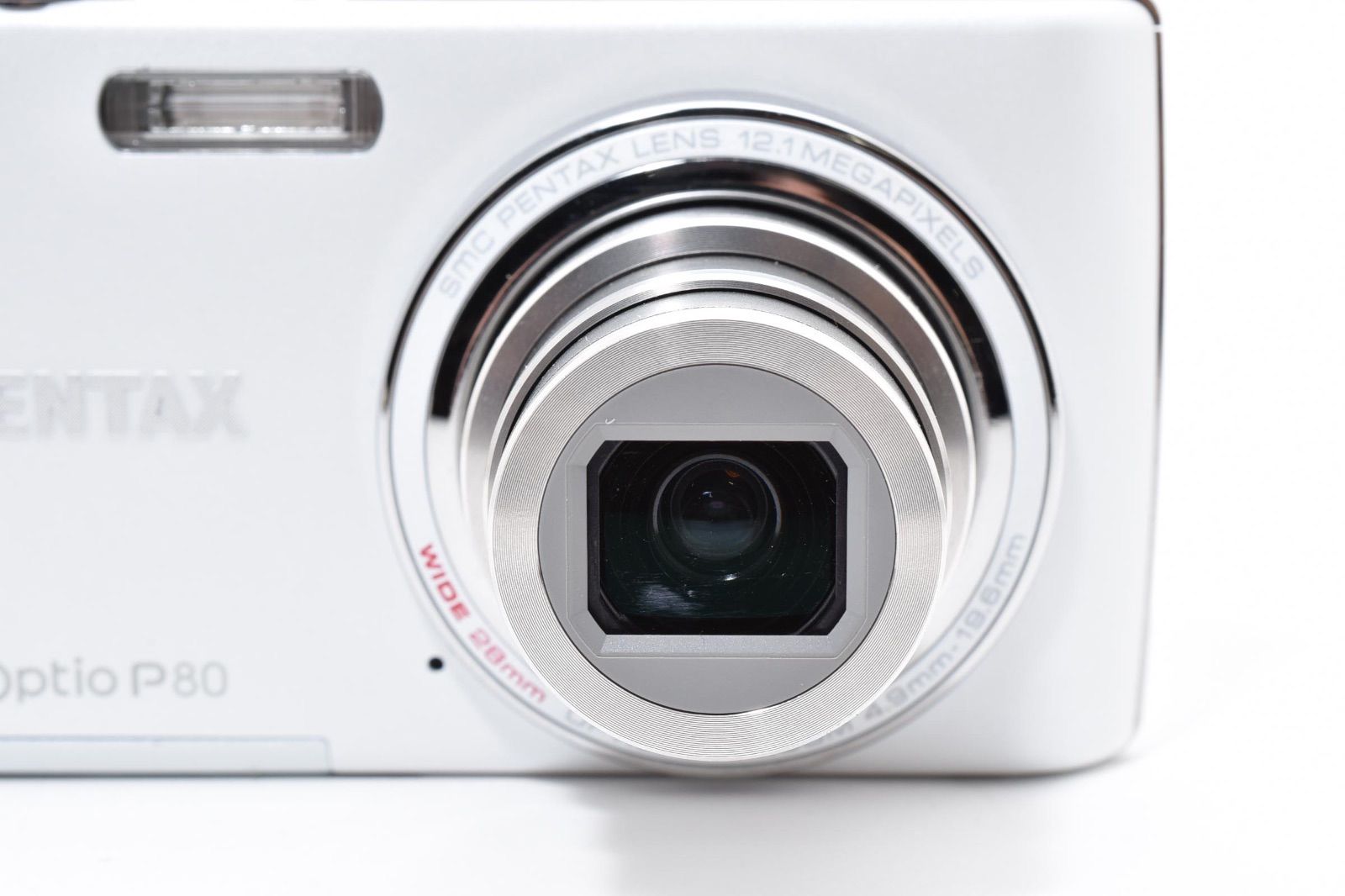 美品】ペンタックス PENTAX Optio P80 ホワイト コンパクトデジタル