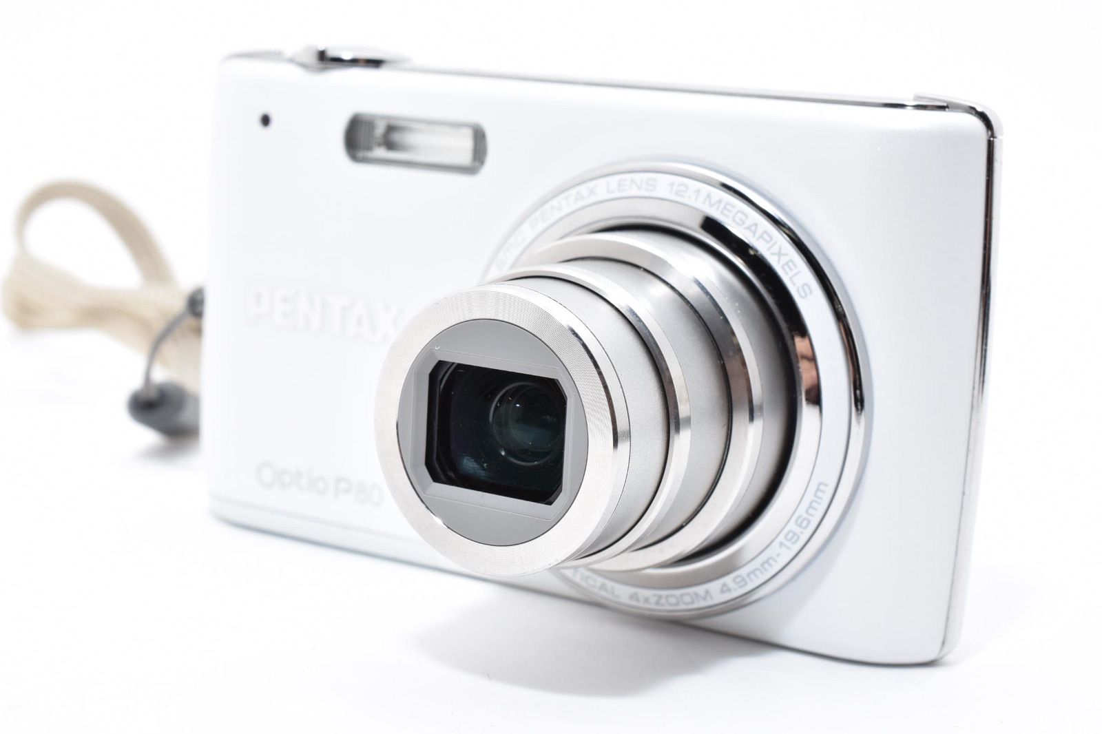 美品】ペンタックス PENTAX Optio P80 ホワイト コンパクトデジタル