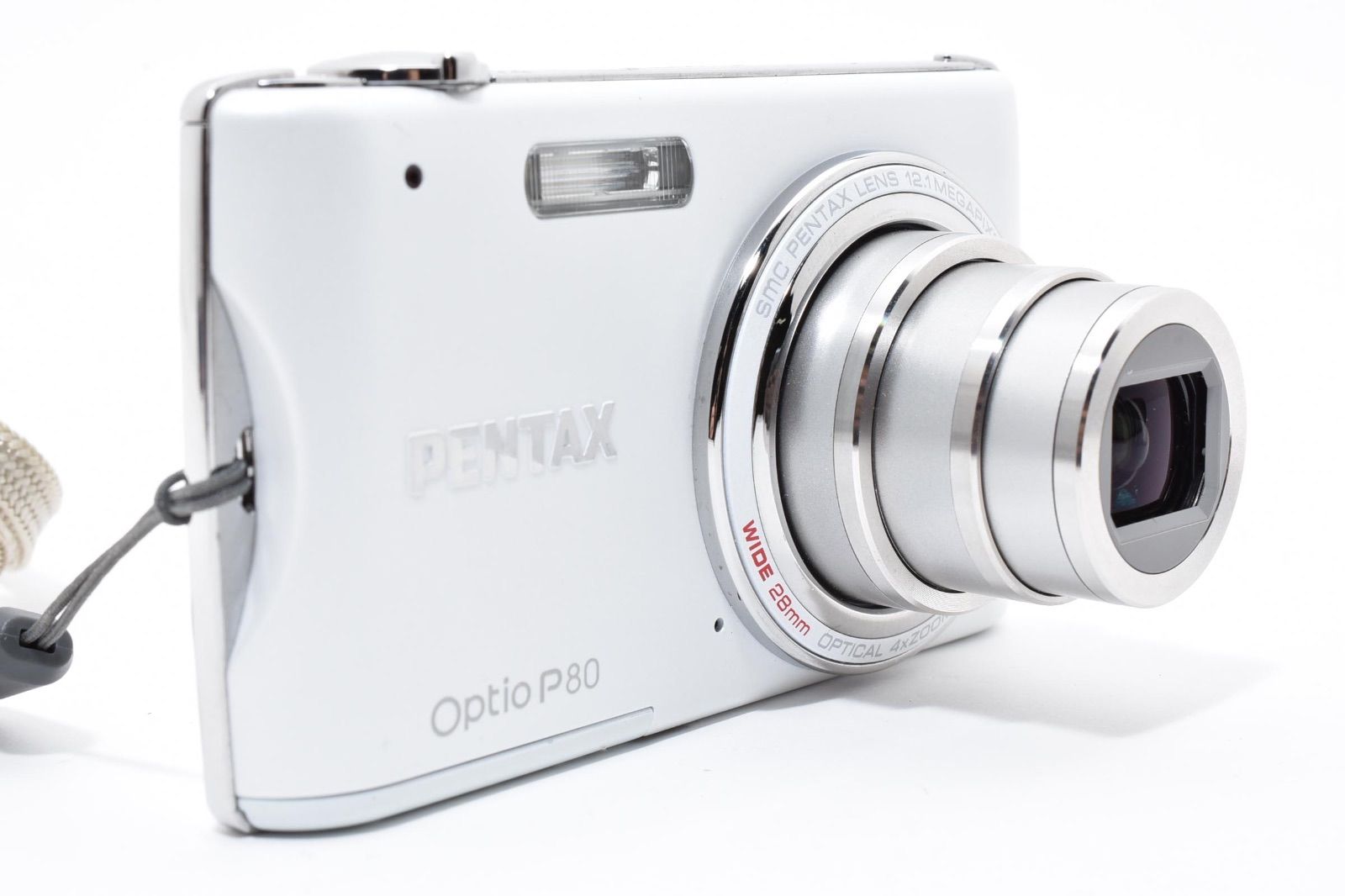 【極美品】PENTAX OPTIO P80 ホワイト　新品級！ 美品】ペンタックス PENTAX Optio P80 ホワイト コンパクトデジタル