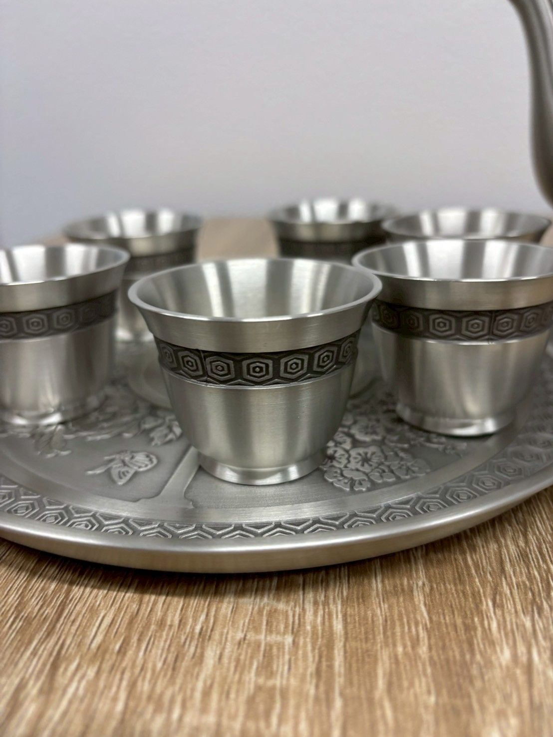 Selangor Pewter 瑞セランゴール 錫と木） 丸形 ピューター