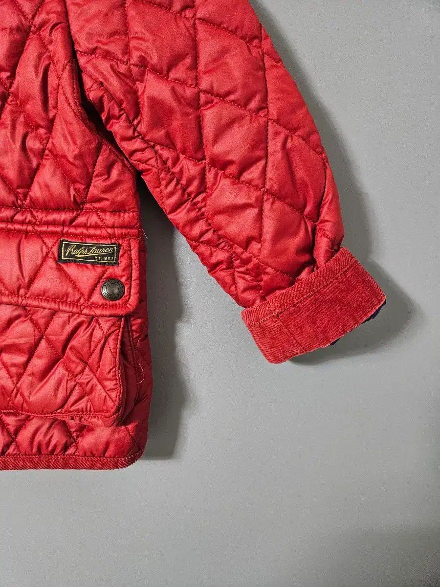 ポロ ラルフローレン キッズ キルティング ジャケット レッド 5 サイズ