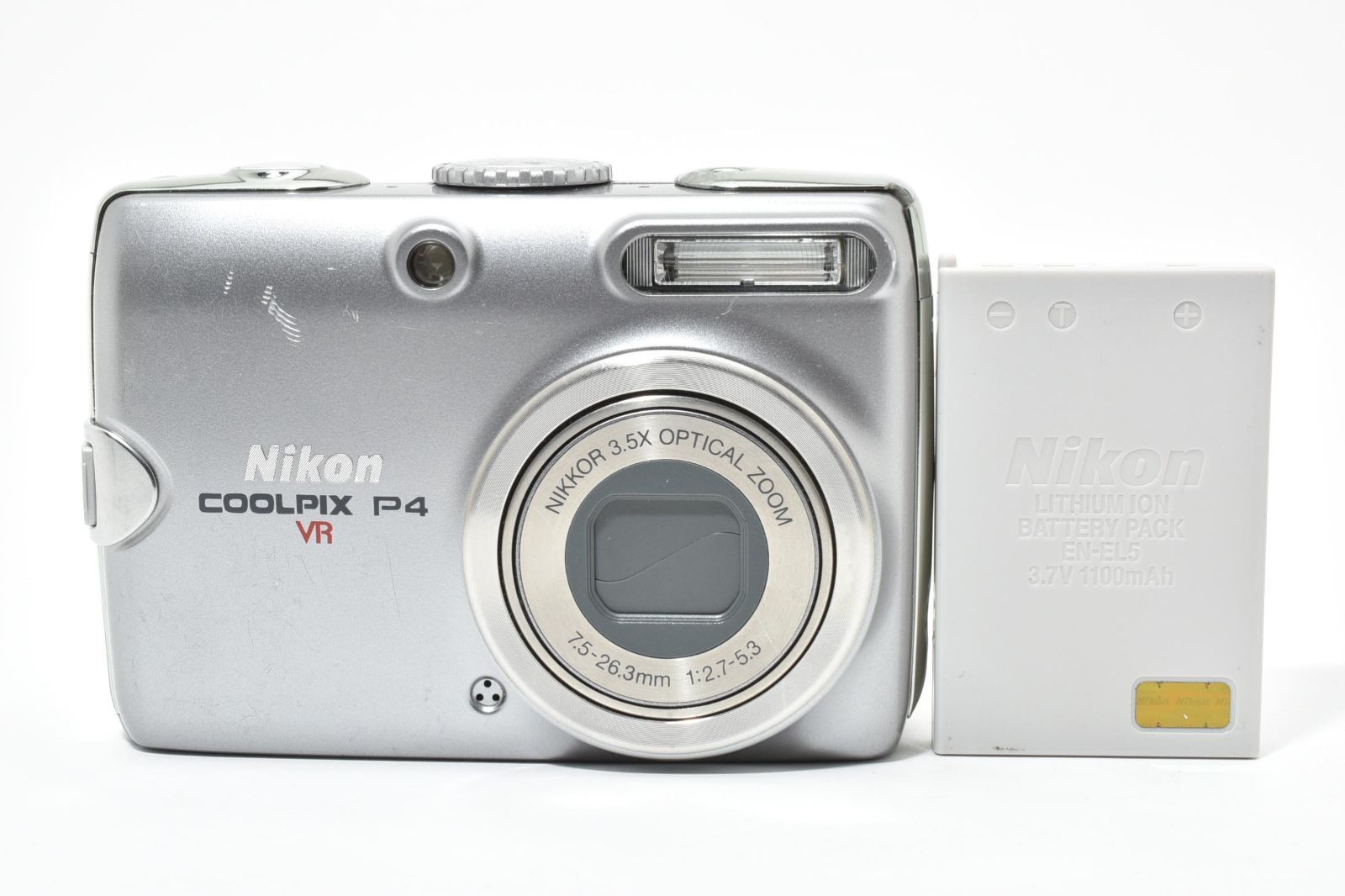 返品保証】☆良品☆ ニコン Nikon COOLPIX P4 3.5x バッテリー付き