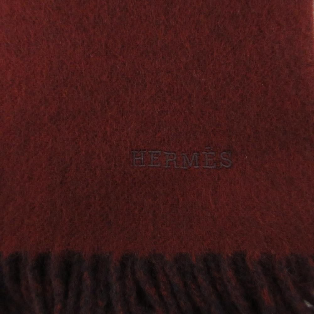 エルメス HERMES 美品 カシミヤマフラー ストール リバーシブル