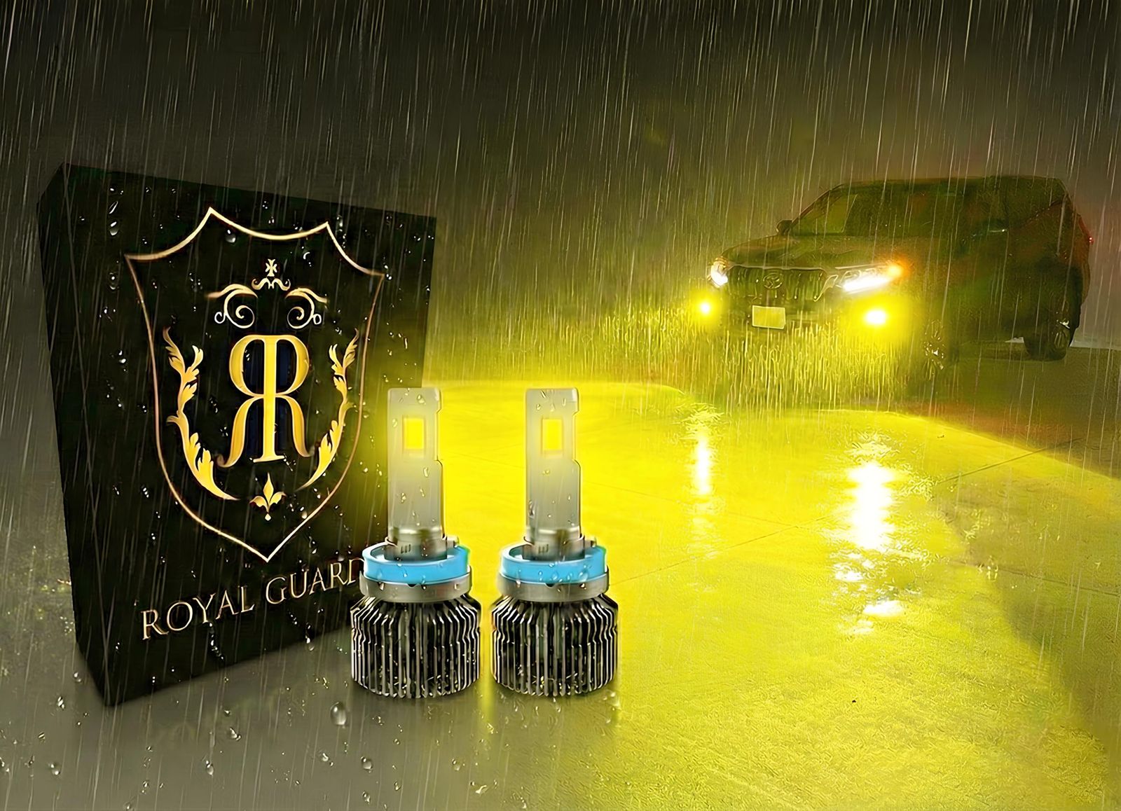 ロイヤルガード オメガ LED フォグランプ イエロー H11 H8 H16 爆光
