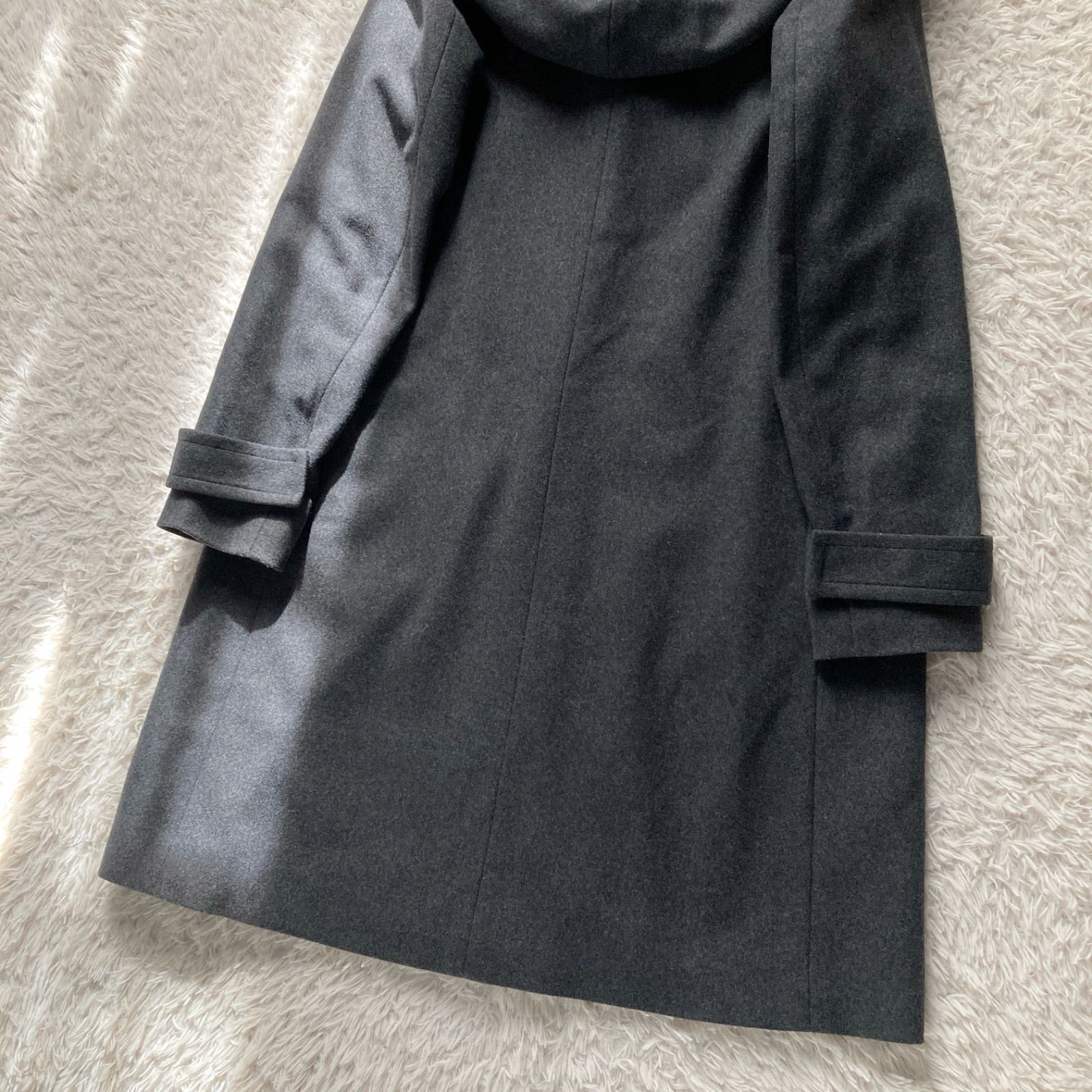 美品 theory luxe セオリーリュクス フーデットコート ロングコート