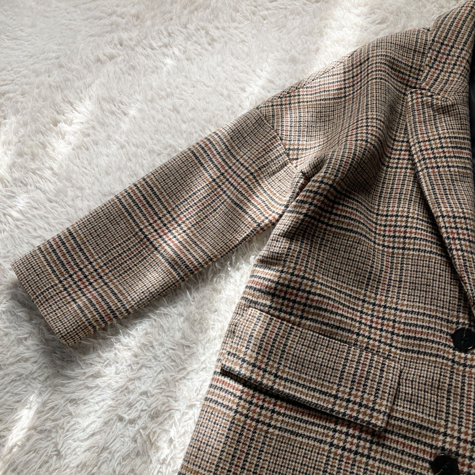 美品 ZARA ザラ ロングコート チェスターコート グレンチェック