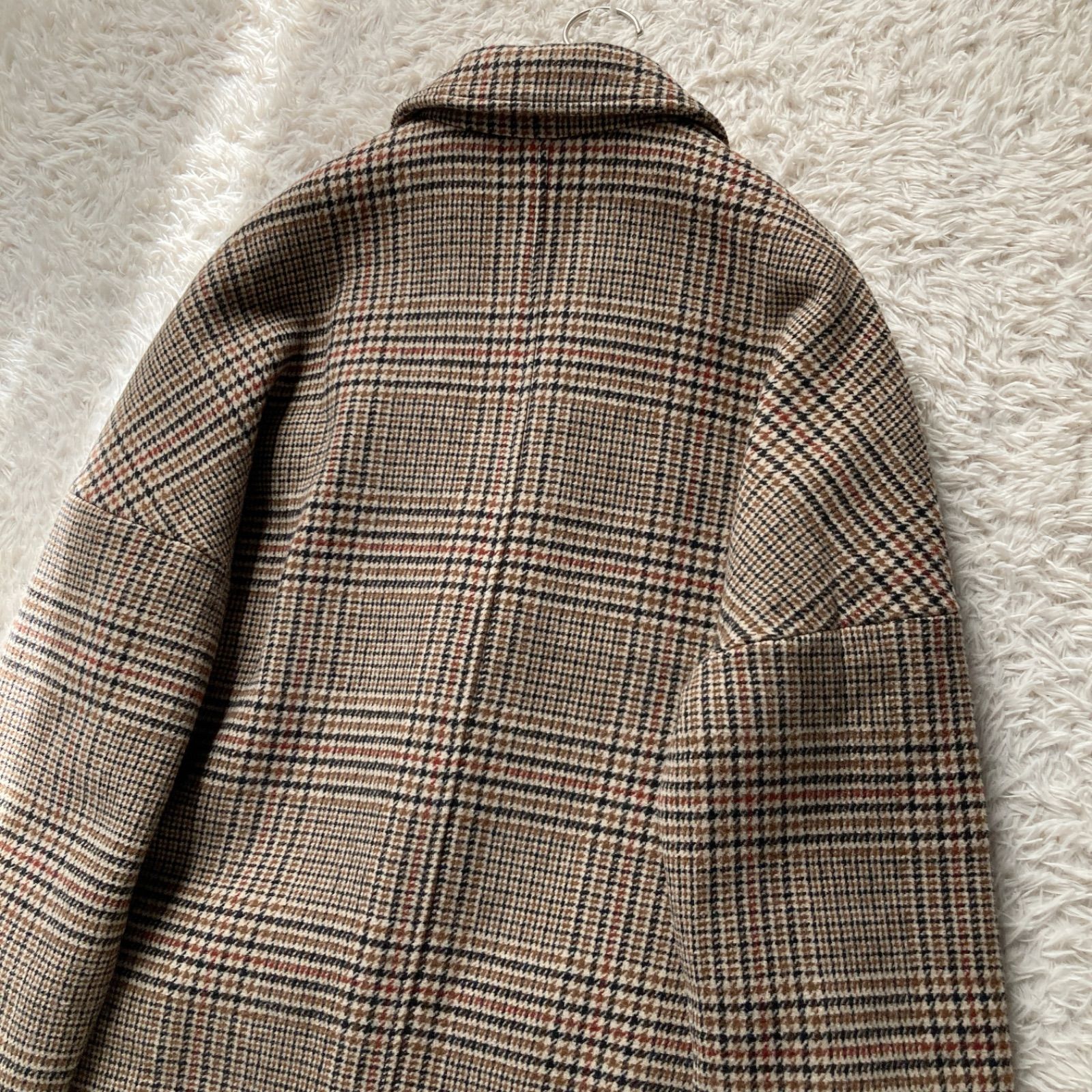 美品 ZARA ザラ ロングコート チェスターコート グレンチェック 
