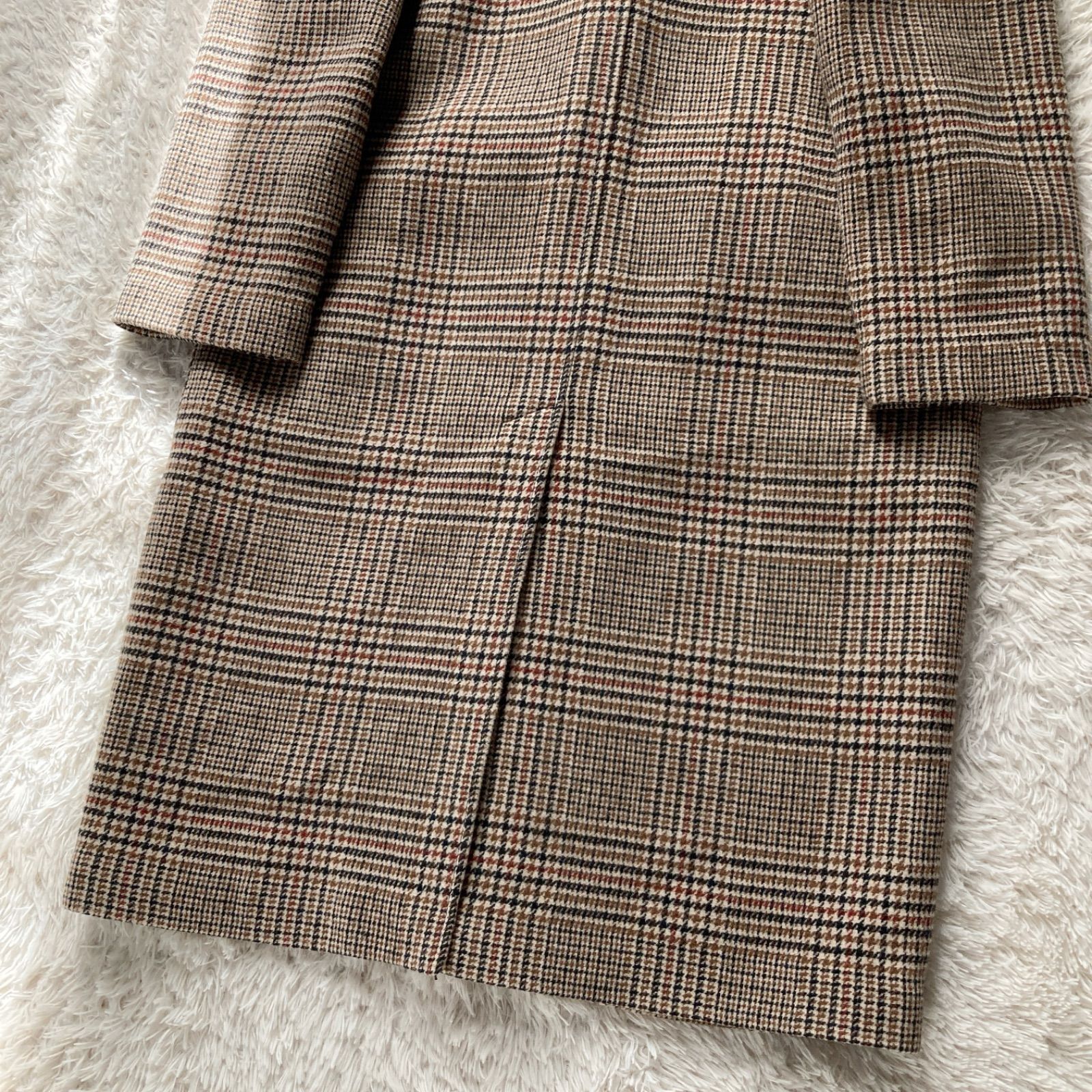美品 ZARA ザラ ロングコート チェスターコート グレンチェック 