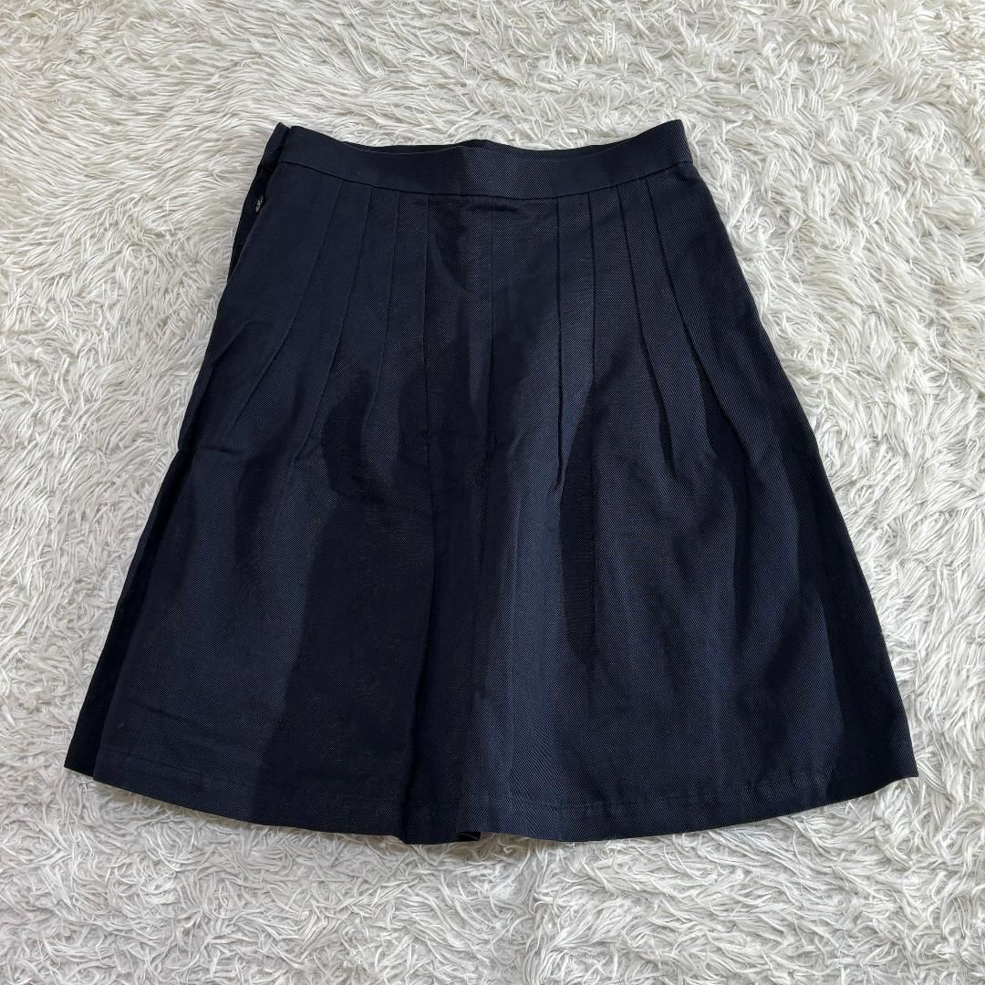 美品】 OLD ENGLAND チノプリーツ風ひざ丈スカート 36 ネイビー - メルカリ 