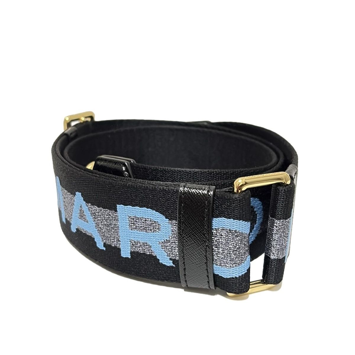 MARC JACOBS(マークジェイコブス) ショルダーストラップ - 黒×シルバー