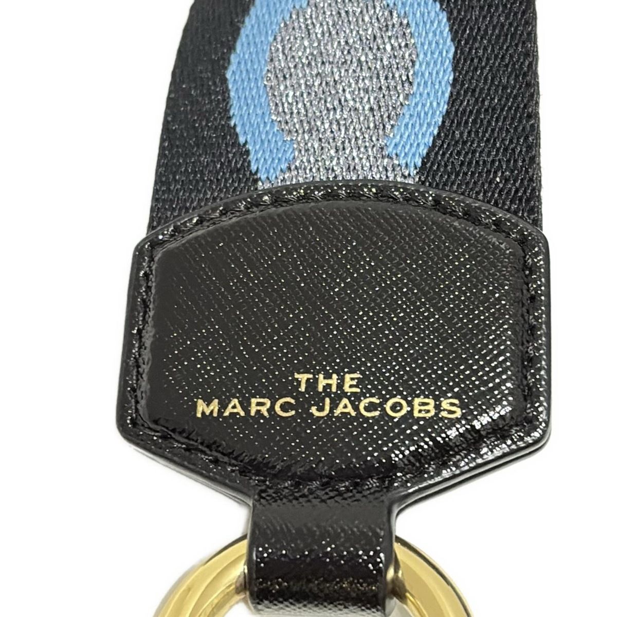 【美品】マークジェイコブス ショルダーストラップ ブラック シルバー系 MARC JACOBS(マークジェイコブス) ショルダーストラップ - 黒×シルバー