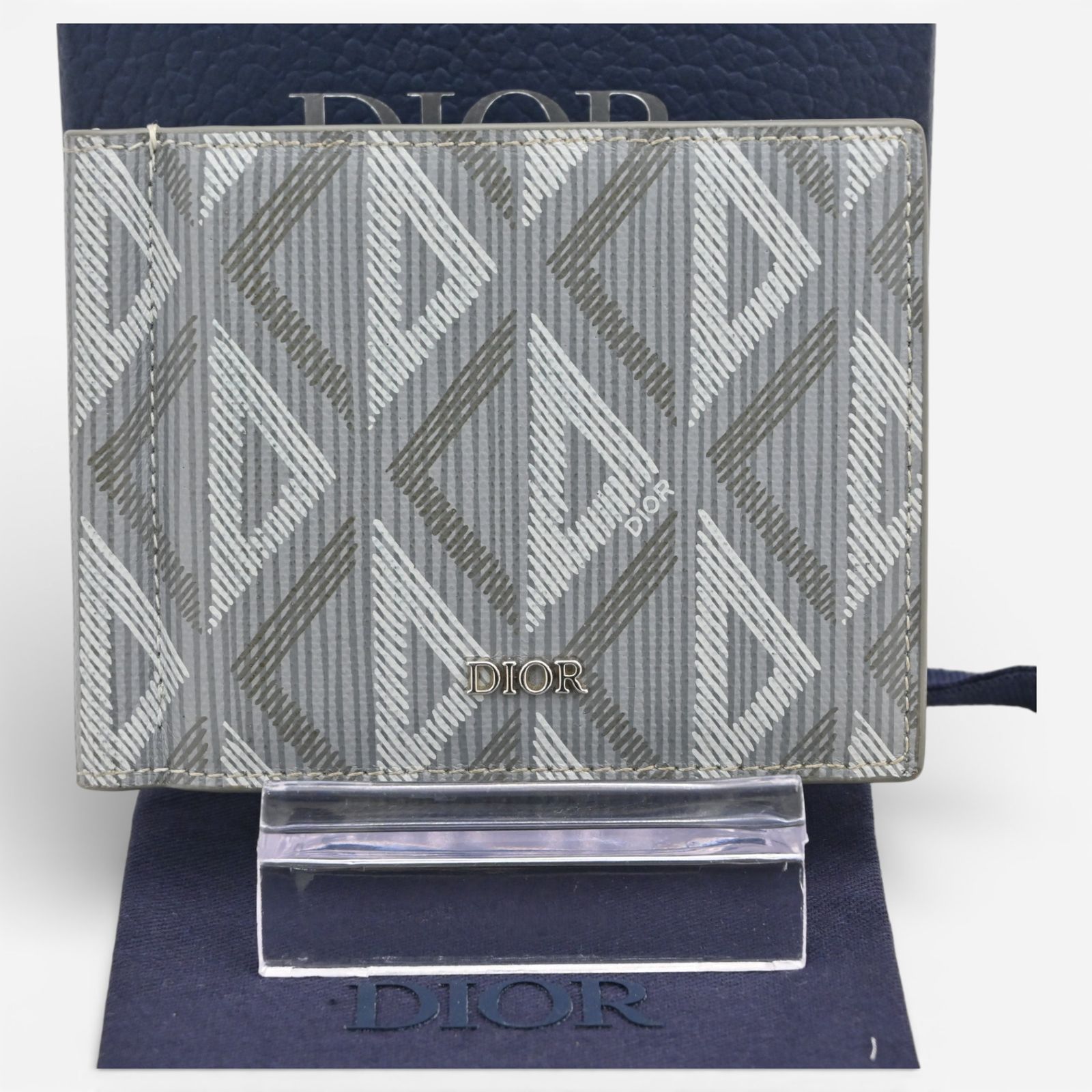 ディオール CDダイヤモンド 二つ折り財布 マネークリップ Bランク
