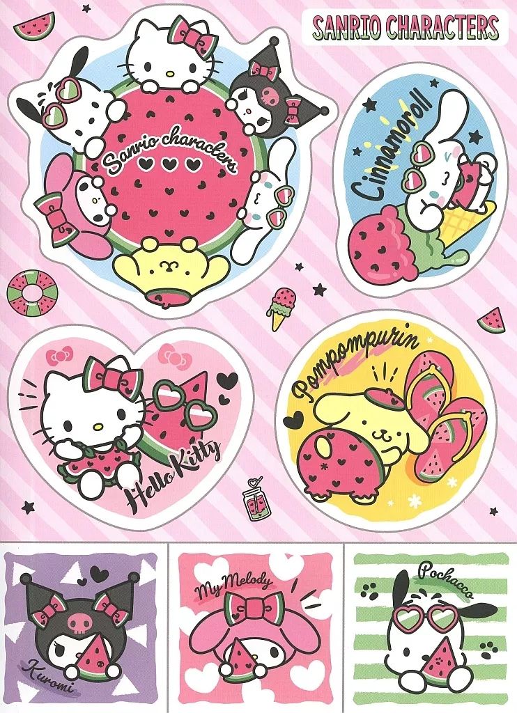 中古】紙製品 集合 ダイカットメモ 「サンリオキャラクターズ」 あそぼ