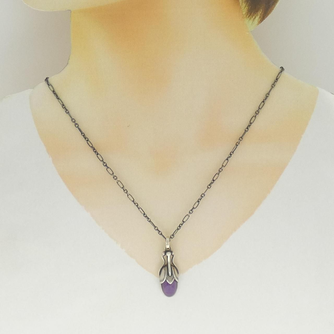 ジョージ ジェンセン アメジスト ネックレス - メルカリ